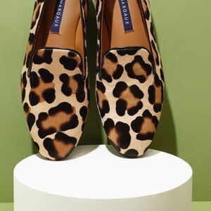 Margaux Animal Print Flats classic leopard hair soft pristine condition